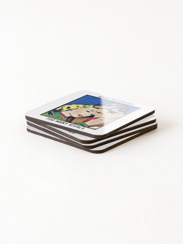 Thumbnail 4 of 5, Coasters (Set of 4), Once Notorious - Too Many Rivals designed and sold by heringa.