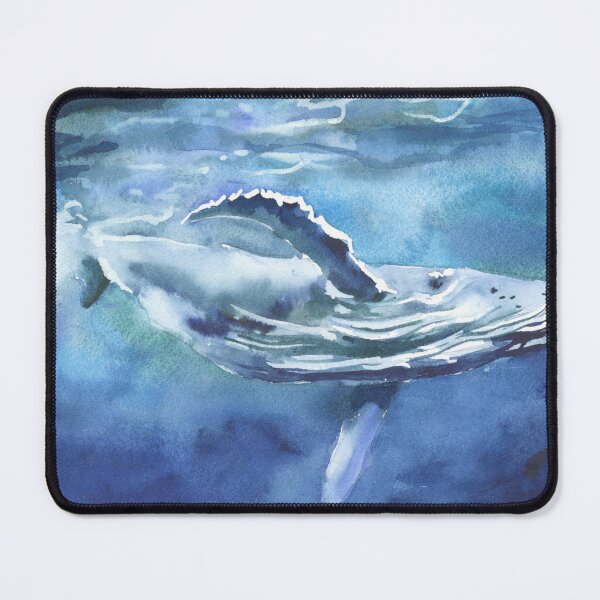 Item preview, Colorful watercolor painting humpback whale nautical ocean artwork trendy wall art designed and sold by rfoxphoto.