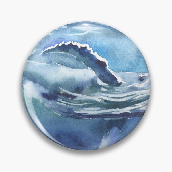 Item preview, Colorful watercolor painting humpback whale nautical ocean artwork trendy wall art  designed and sold by rfoxphoto.