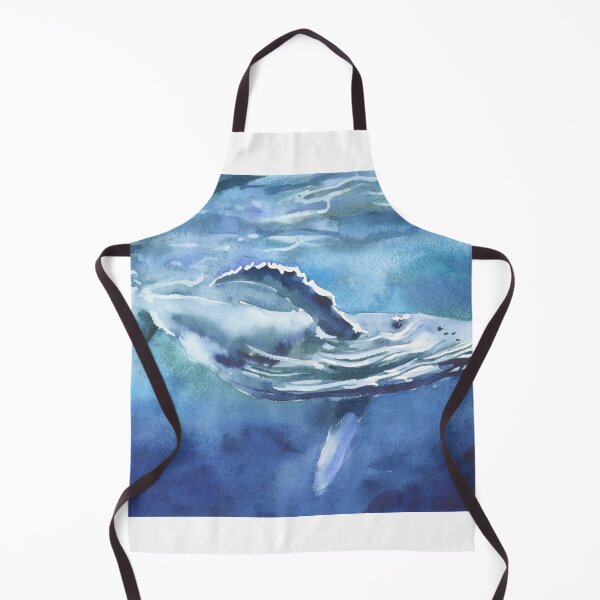 Item preview, Colorful watercolor painting humpback whale nautical ocean artwork trendy wall art designed and sold by rfoxphoto.