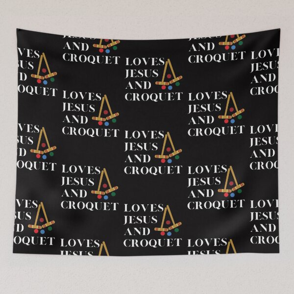 Item preview, Loves Jesus And Croquet Spritual Wicket Game Mallet designed and sold by MagicSD Designs.