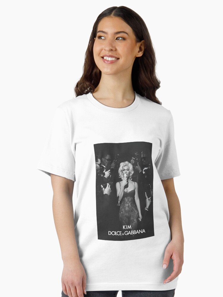 DOLCE & GABBANA Kim Kardashian コラボグラフィックTシャツ Dolce & Gabbana Ciao, Kim Pizza-Print T-Shirt - White