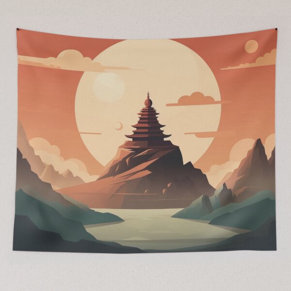 Item preview, Air temple at sunset designed and sold by schamsyy.