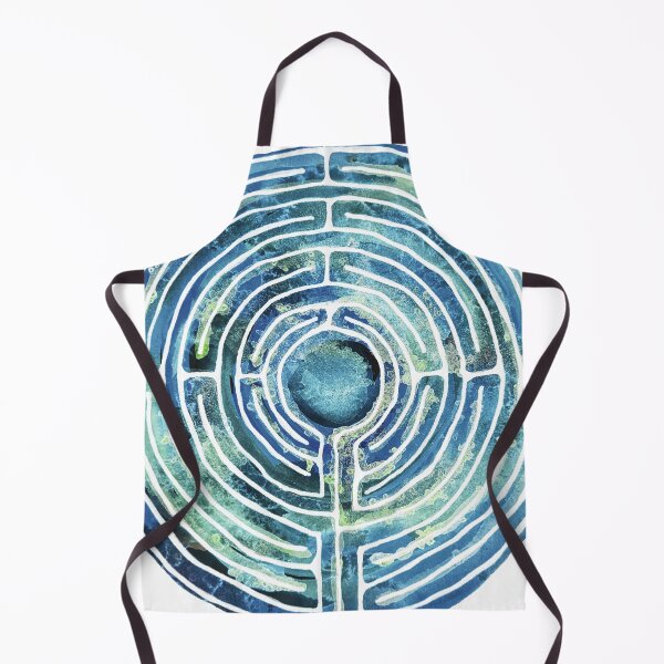 Item preview, Watercolor Labyrinth Blue designed and sold by heartsake.