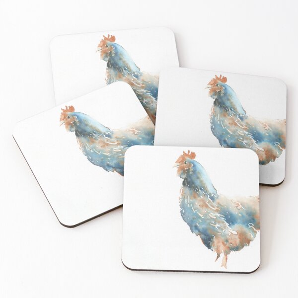 Item preview, Chicken colorful watercolor painting kids room artwork printable art  designed and sold by rfoxphoto.