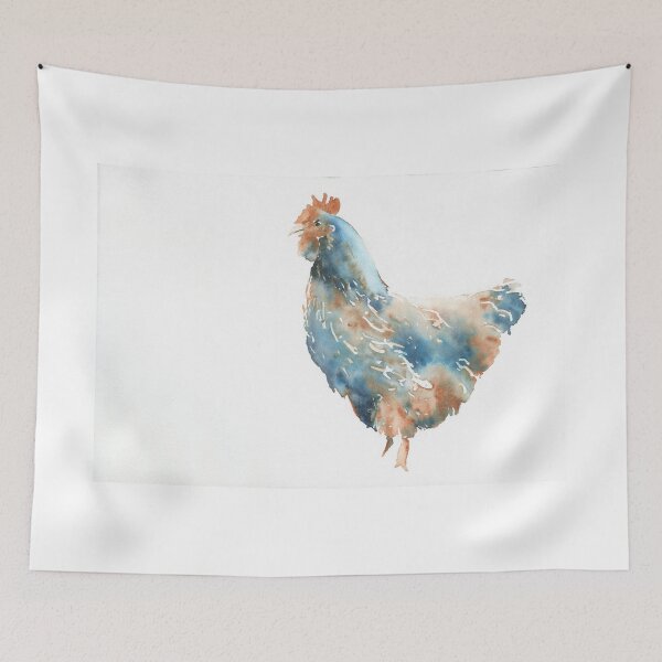 Item preview, Chicken colorful watercolor painting kids room artwork printable art  designed and sold by rfoxphoto.
