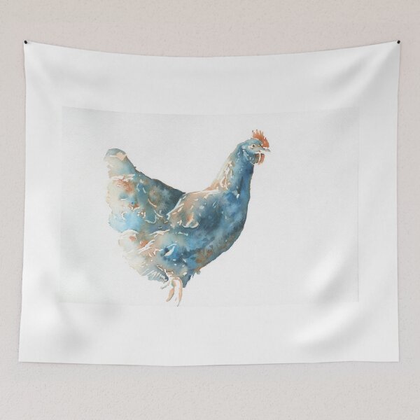 Item preview, Colorful rooster watercolor painting kids room decor animal trendy wall art handmade home decor painting designed and sold by rfoxphoto.