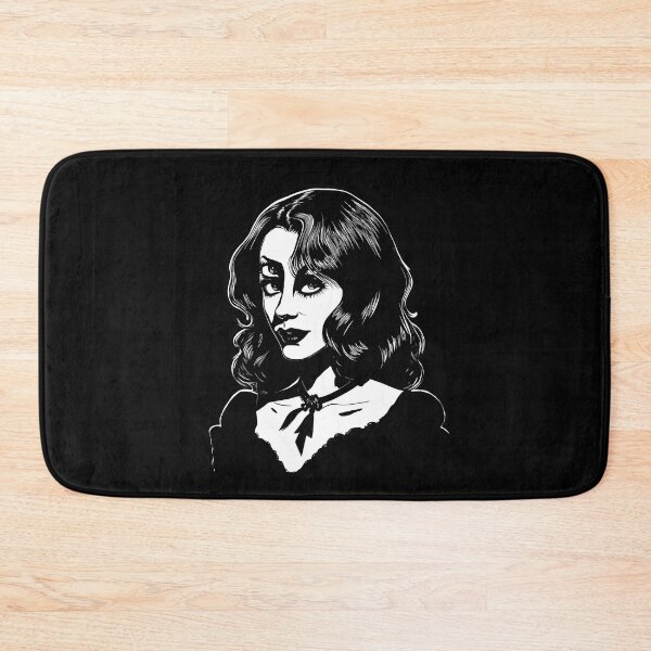 Item preview, Gothic witch head portrait, girl with curly hair and four eyes designed and sold by Collagedream.