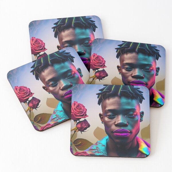 Item preview, Portrait man with roses designed and sold by jsebouvi.