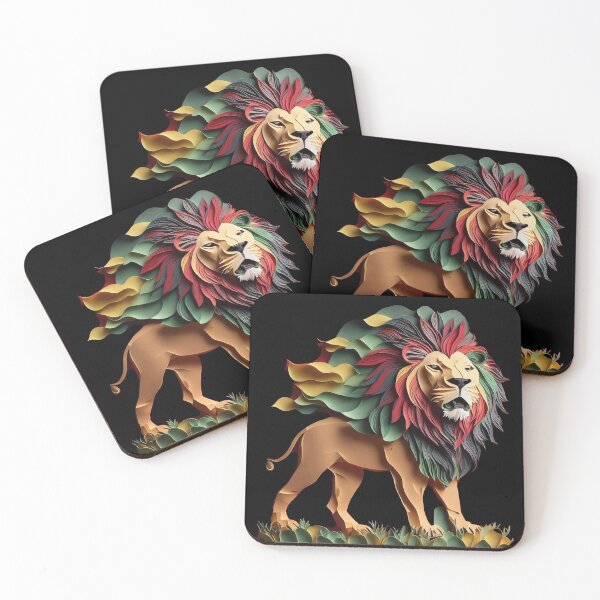Artikelvorschau, Brüllender Reggae-Löwe entworfen und verkauft von reggaeartgifts.