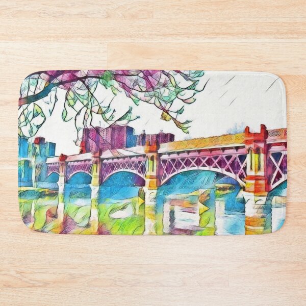 Item preview, Bridge reflected on river designed and sold by George Hutton Hunter.
