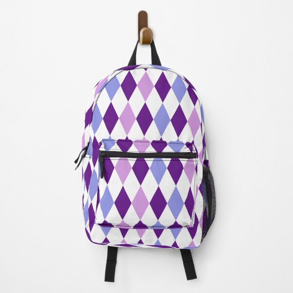 Item preview, harlequin purple lavender blue diamond pattern || geometric shapes designed and sold by wordznart.