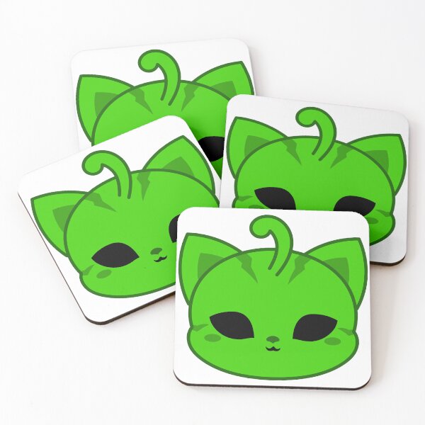 Item preview, Green Alien Cat designed and sold by CityAnime.