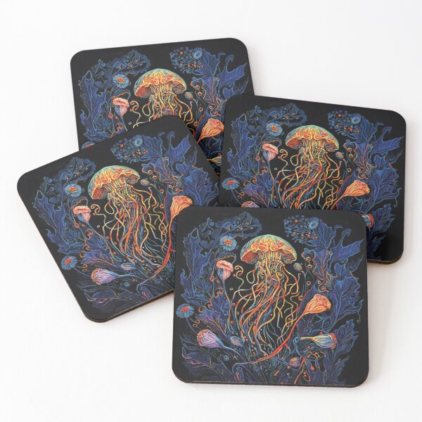 Item preview, JELLYFISH - Oceanic Patterns: A Morris-Inspired Jellyfish designed and sold by acrylic-domi.