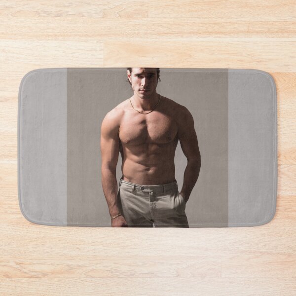 Item preview, Three quarters shot of handsome shirtless athletic young man designed and sold by Mercurius-M.