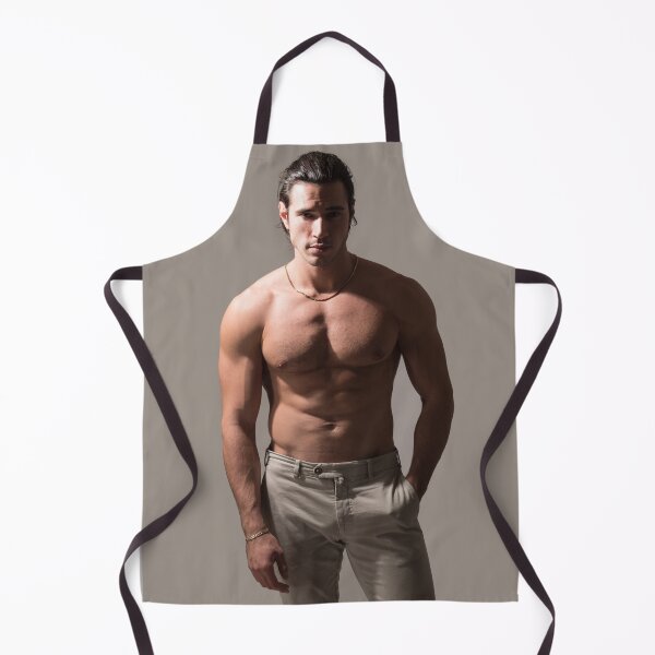 Item preview, Three quarters shot of handsome shirtless athletic young man designed and sold by Mercurius-M.