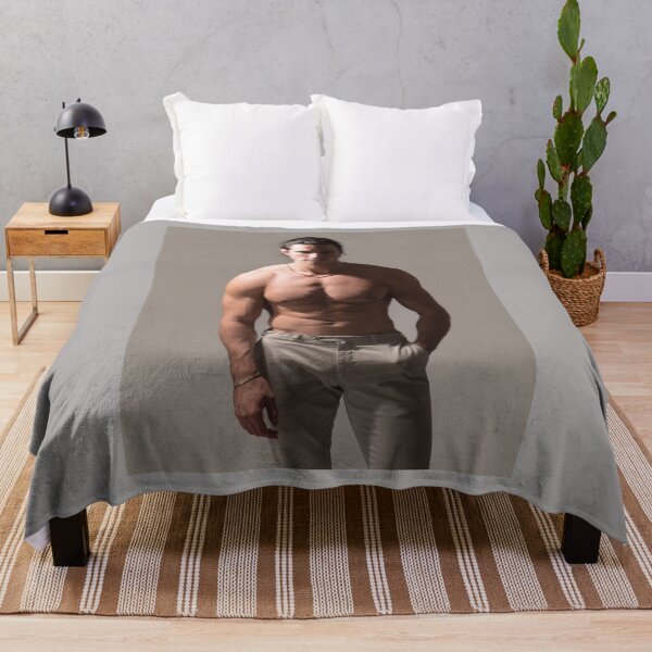 Item preview, Three quarters shot of handsome shirtless athletic young man designed and sold by Mercurius-M.