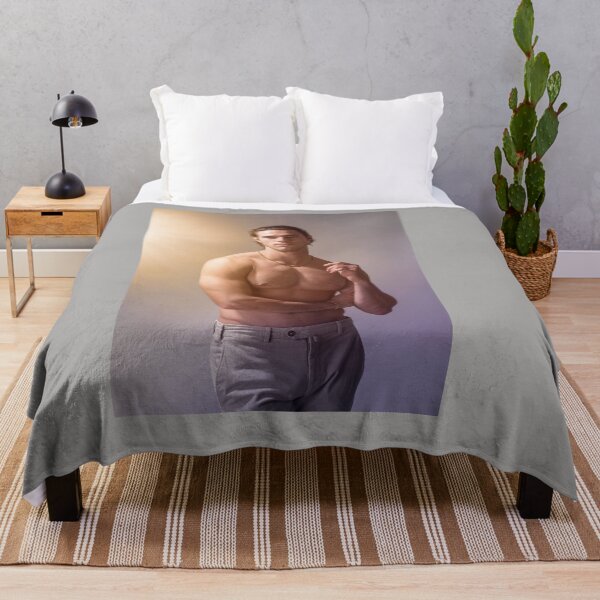 Item preview, Three quarters shot of handsome shirtless athletic young man designed and sold by Mercurius-M.