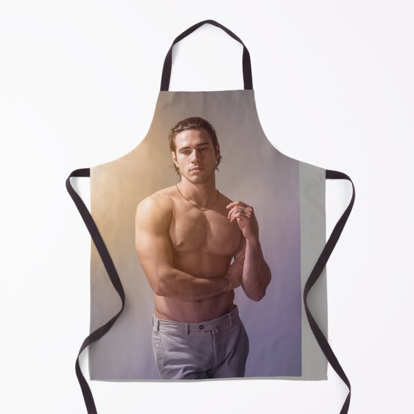 Item preview, Three quarters shot of handsome shirtless athletic young man designed and sold by Mercurius-M.