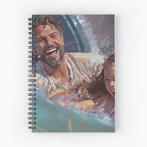 Item preview, Joyful Chaos - Rollerwave Ride: A Father and Daughter's Exhilarating Water Slide designed and sold by Digital-Art-Co.