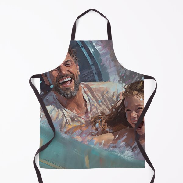 Item preview, Joyful Chaos - Rollerwave Ride: A Father and Daughter's Exhilarating Water Slide designed and sold by Digital-Art-Co.