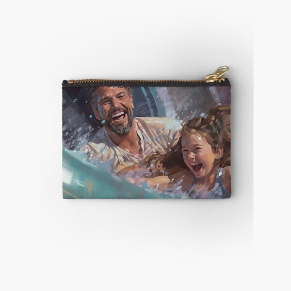 Item preview, Joyful Chaos - Rollerwave Ride: A Father and Daughter's Exhilarating Water Slide designed and sold by Digital-Art-Co.