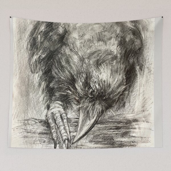 Item preview, Hermoso cuervo blanco y negro. designed and sold by Elena Reutova.
