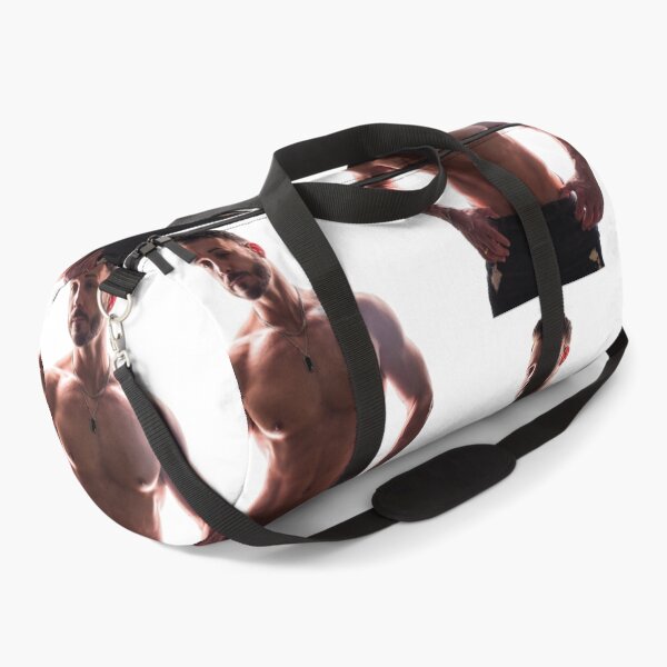 Item preview, Shirtless muscular male bodybuilder in studio shot on white designed and sold by Mercurius-M.