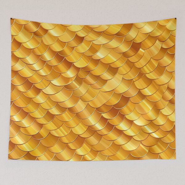 Item preview, Radiant Golden Fish Scale Design designed and sold by imaginariumlab.