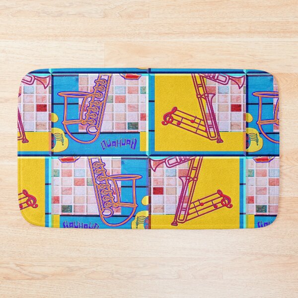 Item preview,  *Fantastic Bauhaus Jazz Orchestra Music Notes Fantasy Patchwork Painting - Bauhaus Music Architecture - Ideal Gift for Jazz Music Lover* designed and sold by Ralek.