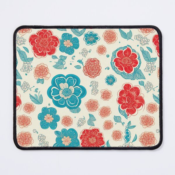 Item preview, Minimal Red and Blue Flowers designed and sold by I-A-Troy.
