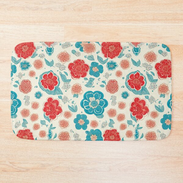 Item preview, Minimal Red and Blue Flowers designed and sold by I-A-Troy.