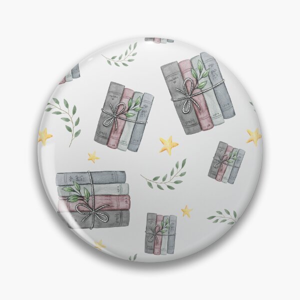 Item preview, Watercolor Bookish Light Book Illustration Pattern with Plants designed and sold by Simply Magic Supply.
