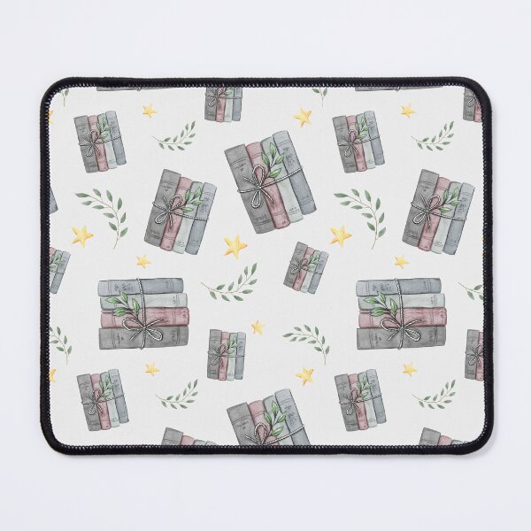 Item preview, Watercolor Bookish Light Book Illustration Pattern with Plants designed and sold by Simply Magic Supply.