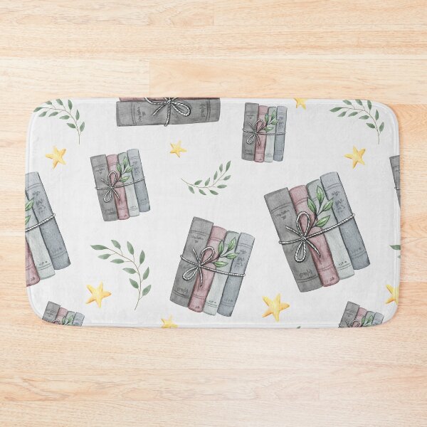 Item preview, Watercolor Bookish Light Book Illustration Pattern with Plants designed and sold by Simply Magic Supply.