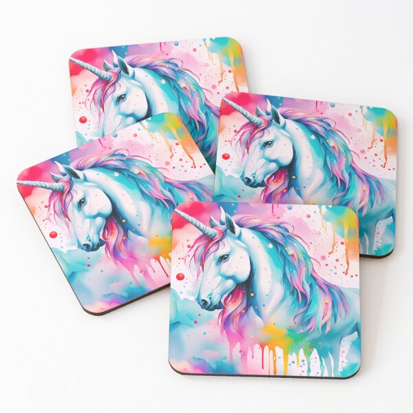 Item preview, Rainbow Watercolor Unicorn in Vibrant and Pastel Colors designed and sold by WitchyWare.