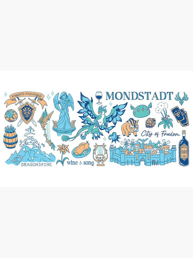 Thumbnail 6 of 6, Coffee Mug, Mondstadt - Been There Series - Teyvat designed and sold by oriana132.