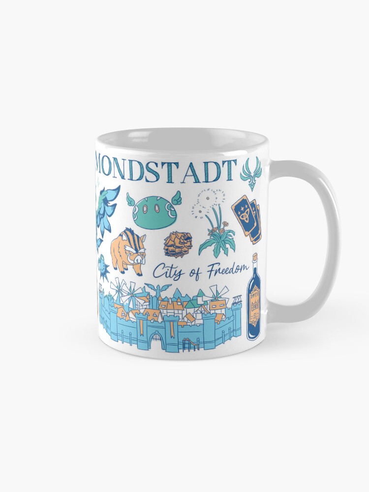 Thumbnail 5 of 6, Coffee Mug, Mondstadt - Been There Series - Teyvat designed and sold by oriana132.
