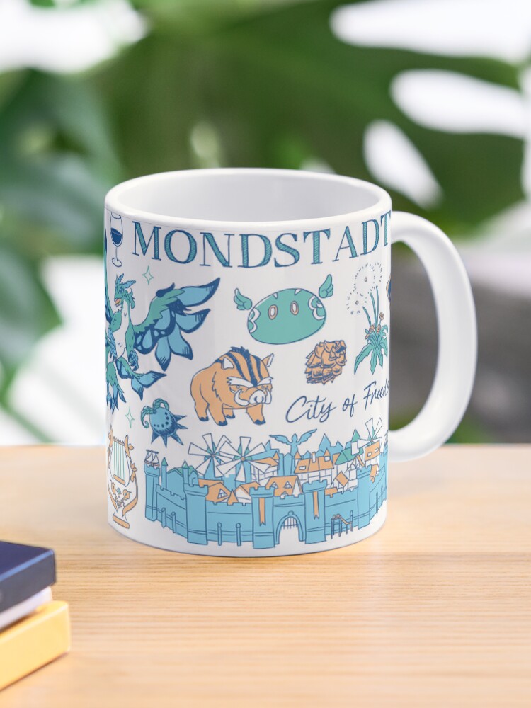 Thumbnail 1 of 6, Coffee Mug, Mondstadt - Been There Series - Teyvat designed and sold by oriana132.