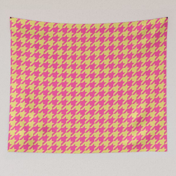 Item preview, Houndstooth Pattern Hot Pink and Yellow designed and sold by tonymagnerart.