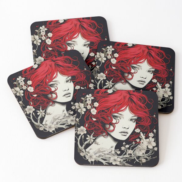 Artikelvorschau, Ukiyo-e Fairy Tale Female Empowerment Black and White Female Portrait entworfen und verkauft von BrandonArtWorld.