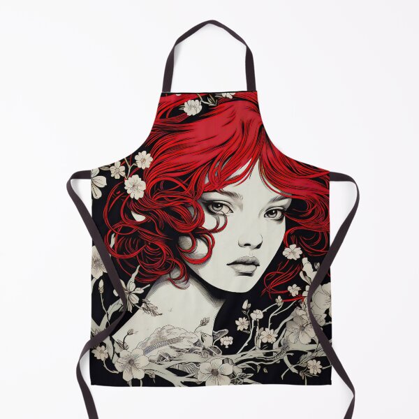 Item preview, Ukiyo-e Fairy Tale Female Empowerment Black and White Female Portrait designed and sold by BrandonArtWorld.