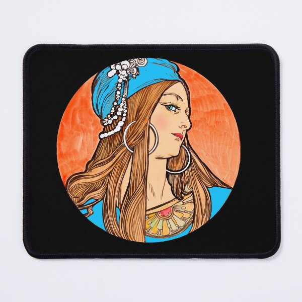 Item preview, Vintage Stained Glass Lady Remix designed and sold by SpiritedArtwork.