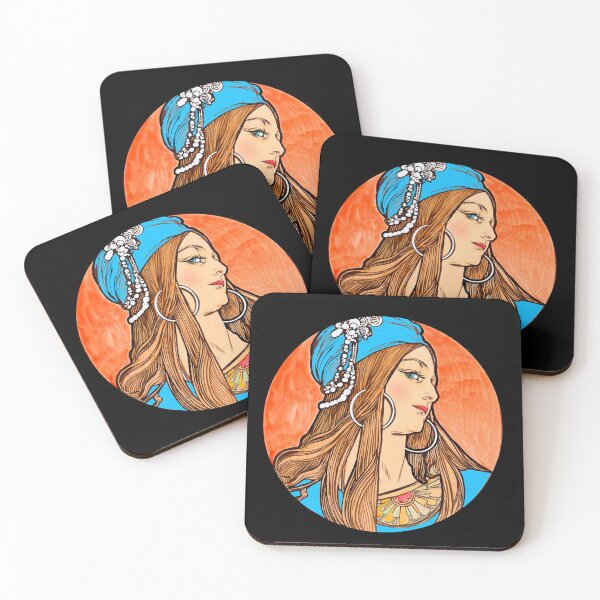 Item preview, Vintage Stained Glass Lady Remix designed and sold by SpiritedArtwork.
