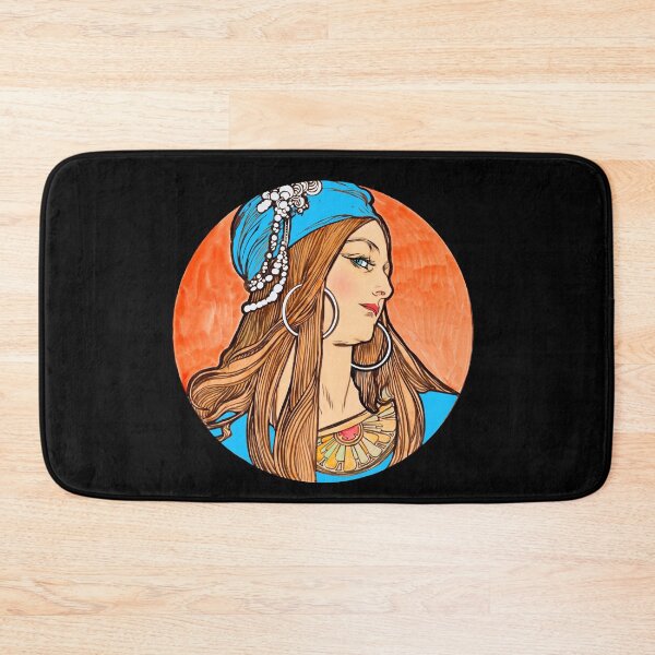 Item preview, Vintage Stained Glass Lady Remix designed and sold by SpiritedArtwork.