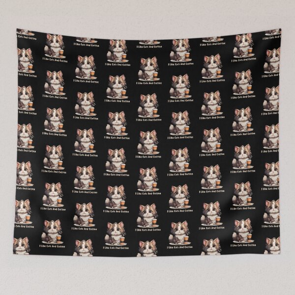 Item preview, I Like Cats And Coffee designed and sold by FuelForTheSoul.
