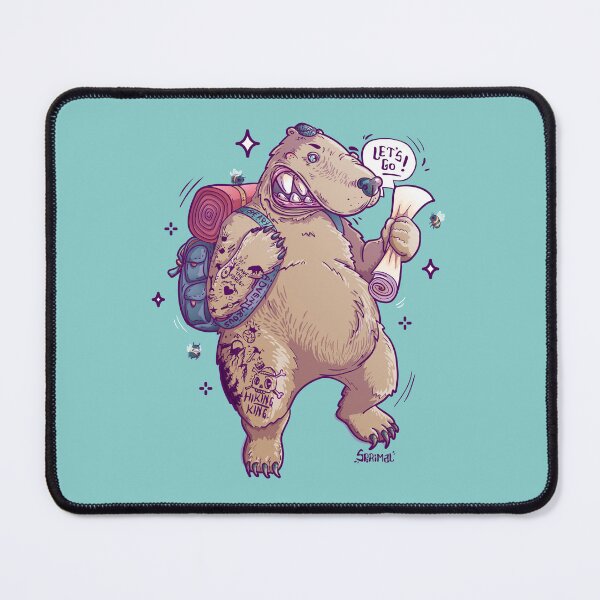 Item preview, Beary Adventurous the Curious Bear Hiker designed and sold by SPIRIMAL.