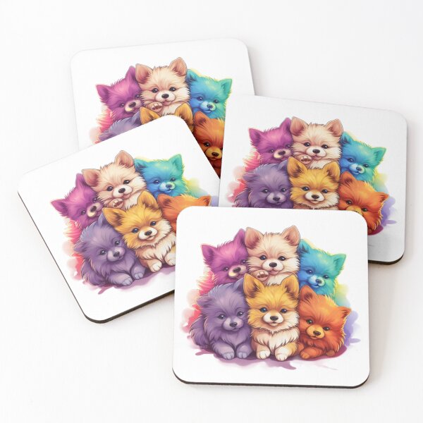 Item preview, Six Whimsical, Enchanting and Adorable Pomeranian Puppies designed and sold by CatDogBin.