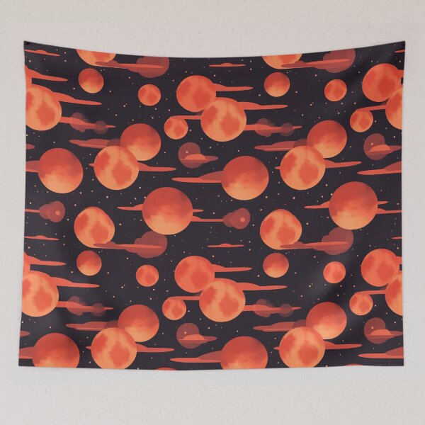 Item preview, Cosmic Harmony: Seamless Lunar Eclipse designed and sold by EVA4designs.