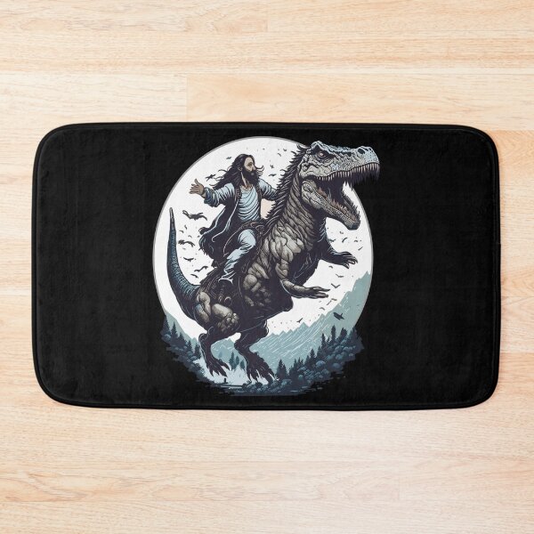 Item preview, Jesus on a Dinosaur Funny Religious Memes Humorous Christian designed and sold by MerchLovers.